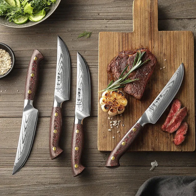 Couteaux à steak avec Lame de Damas