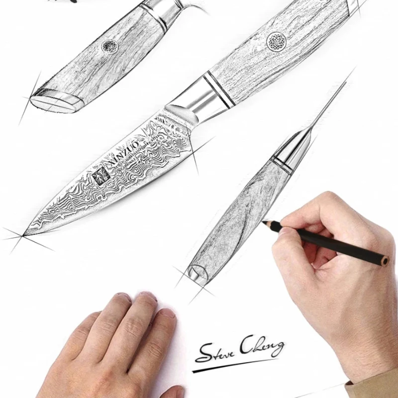 Couteau d'Office Japonais Damas