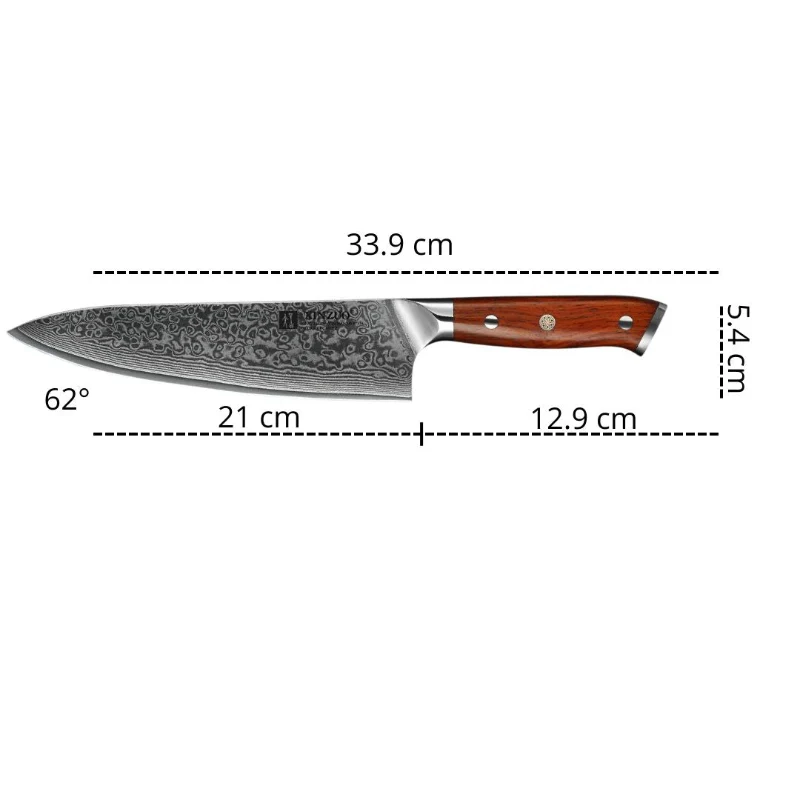 Couteau de Chef en Acier Damas