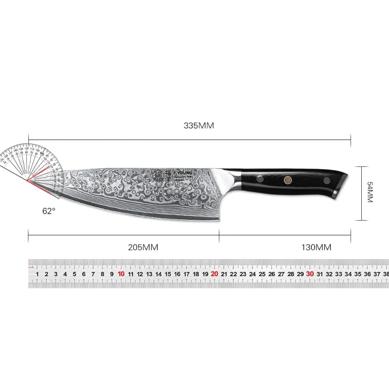 Couteau de Chef Japonais Damas
