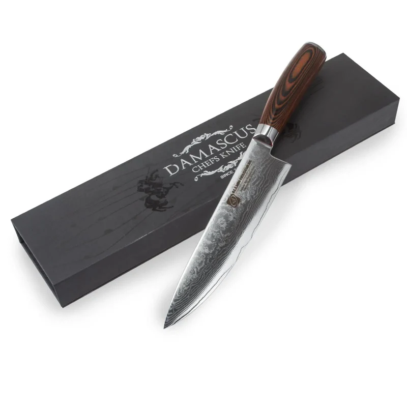 Couteau de Cuisine en Acier Damas