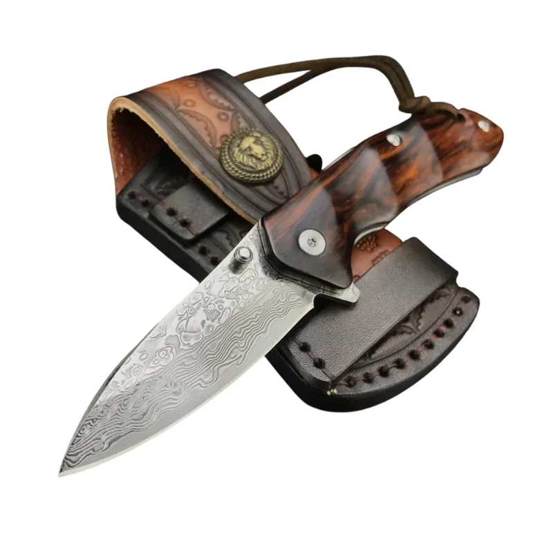 Couteau de Chasse Damas avec Etui en Cuir