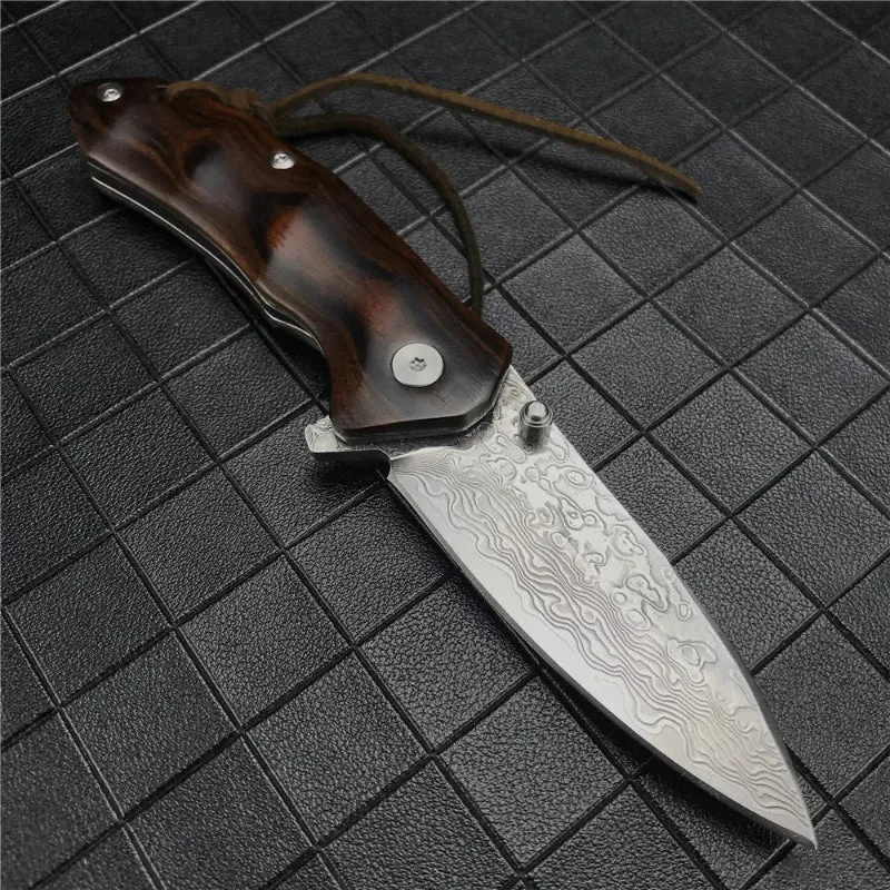 Couteau de Chasse Damas avec Etui en Cuir