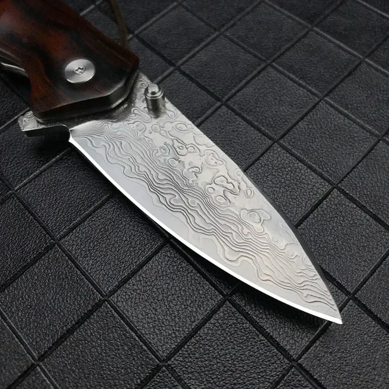 Couteau de Chasse Damas avec Etui en Cuir