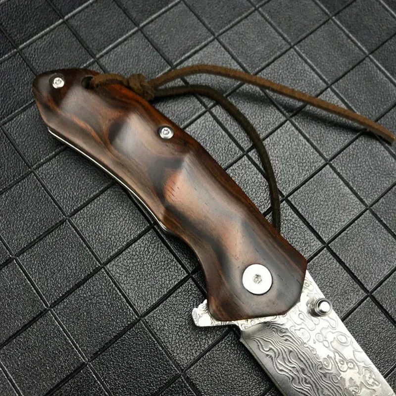 Couteau de Chasse Damas avec Etui en Cuir