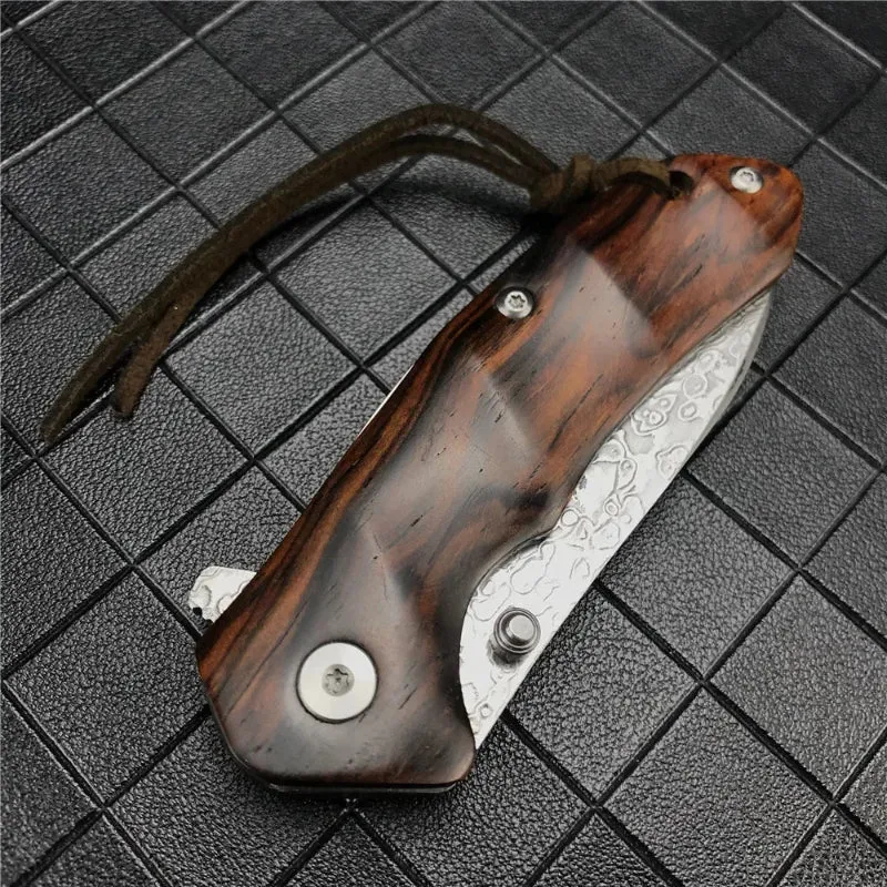 Couteau de Chasse Damas avec Etui en Cuir