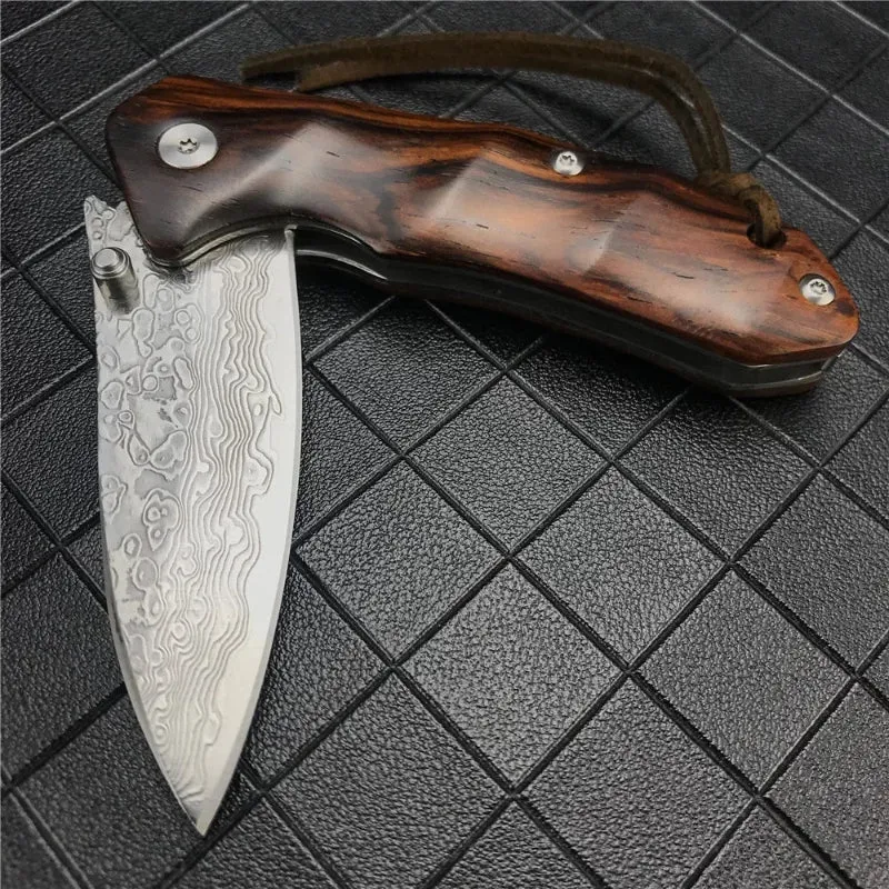 Couteau de Chasse Damas avec Etui en Cuir