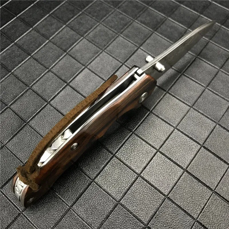 Couteau de Chasse Damas avec Etui en Cuir