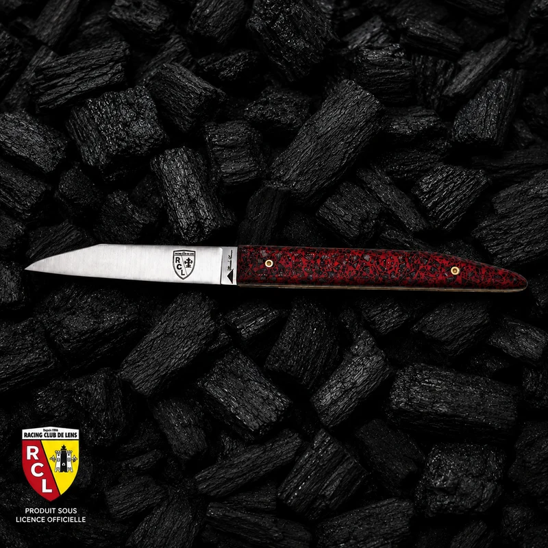 Couteau RC Lens - charbon rouge SANG & OR Saison 2025/2026 avec son palmarès