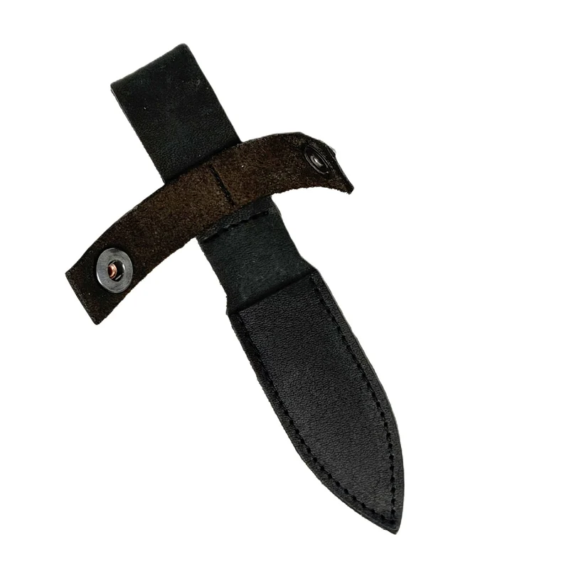 Etui en cuir noir pour couteau à huitres