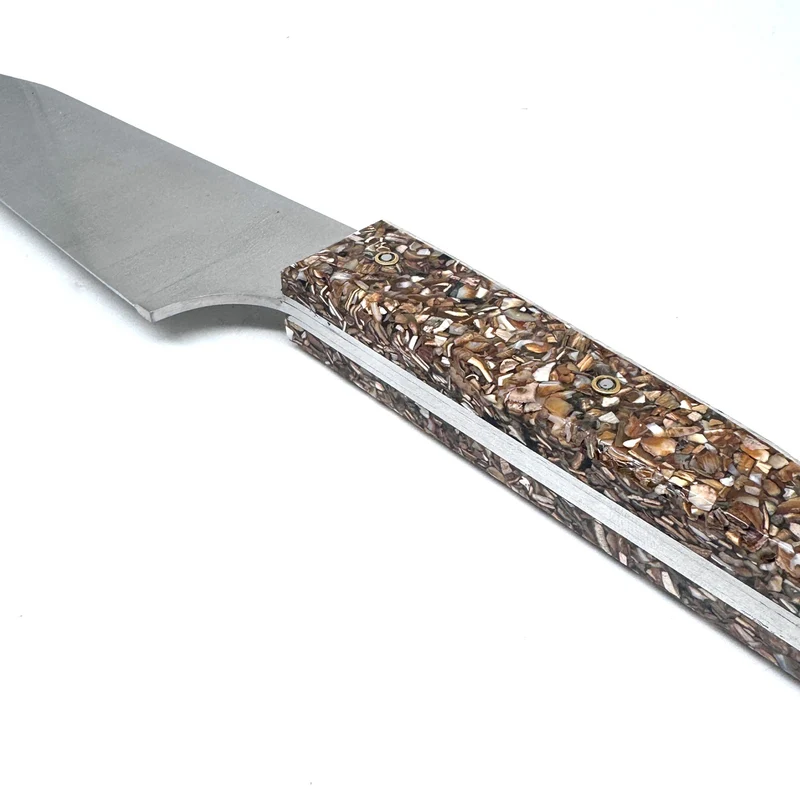 Couteau du chef manche en coques brunes