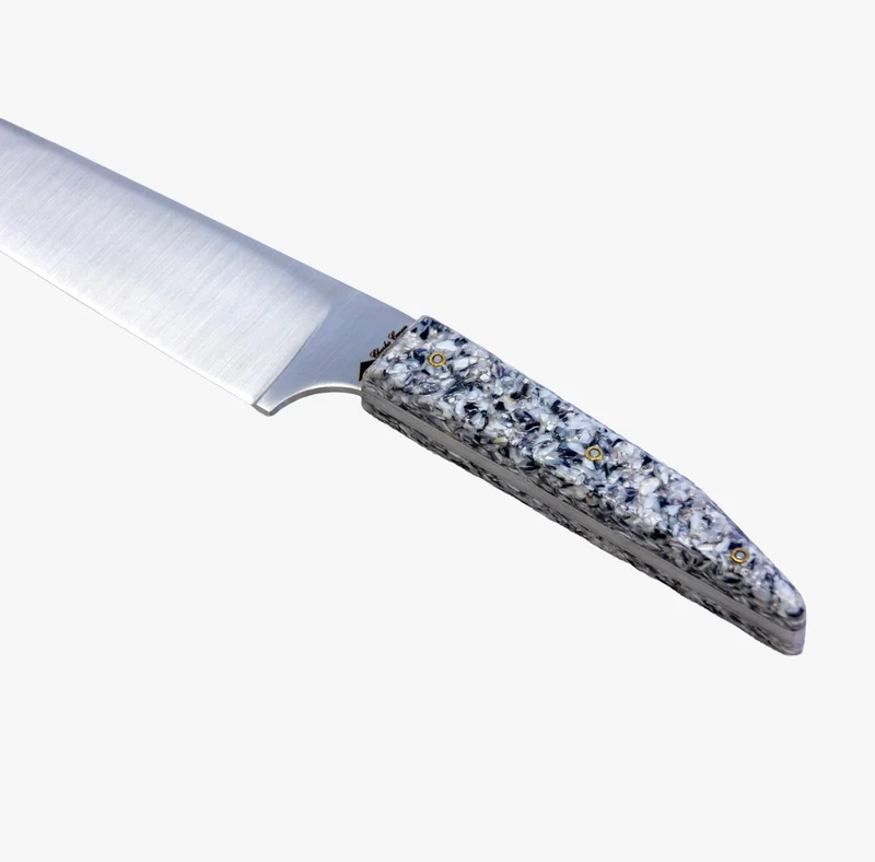 Couteau du chef manche en mélange de coquilles de moules et d'huîtres