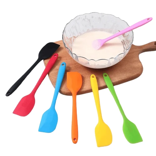 Spatule Silicone Multicolore Résistante à la Chaleur pour Pâtisserie