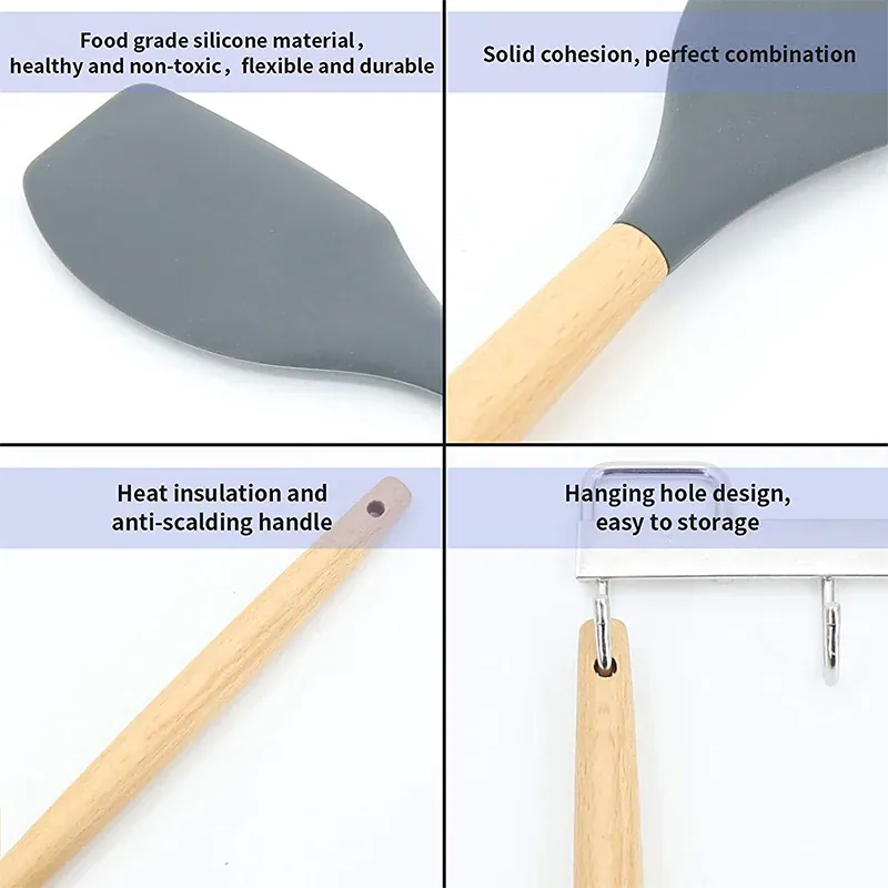 Spatule Silicone Multi-Couleurs Résistante à la Chaleur 8 pièces