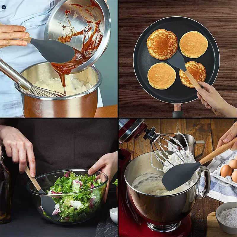 Spatule Silicone Multi-Couleurs Résistante à la Chaleur 8 pièces