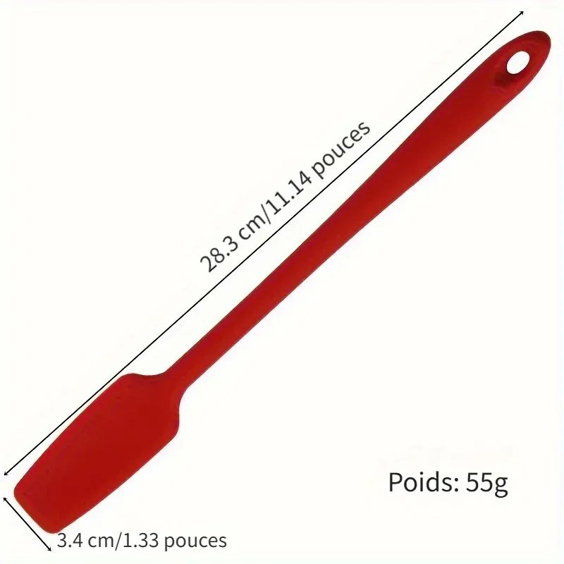 Spatule Silicone Longue 33cm - Ustensile Non-adhérent Roug