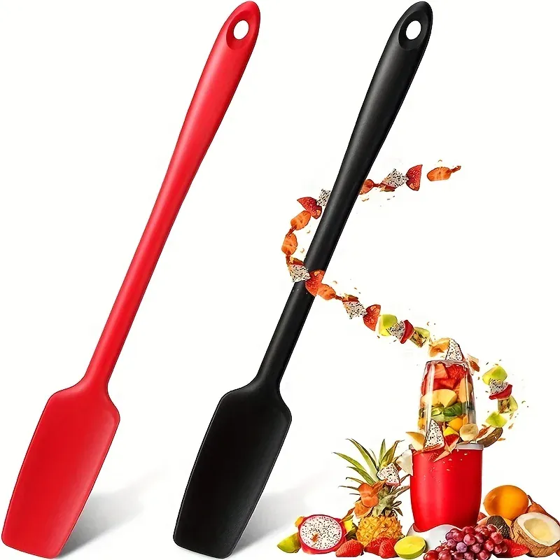 Spatule Silicone Longue 33cm - Ustensile Non-adhérent Roug