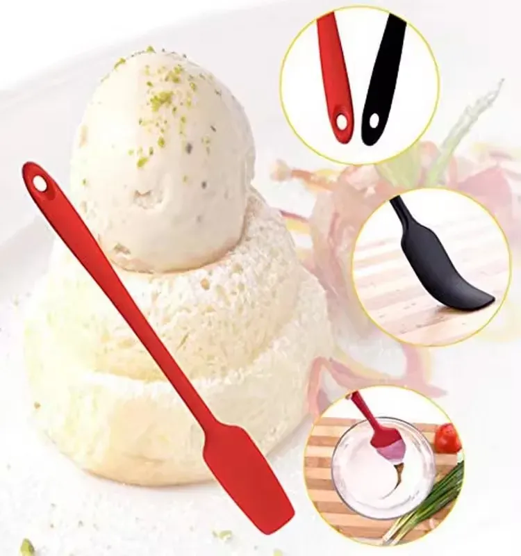 Spatule Silicone Longue 33cm - Ustensile Non-adhérent Roug