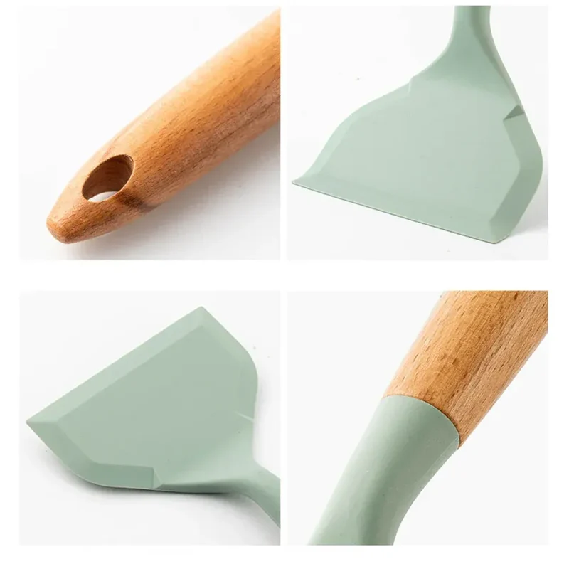 Spatule Silicone Large Résistante à la Chaleur pour Crêpes et Omelettes