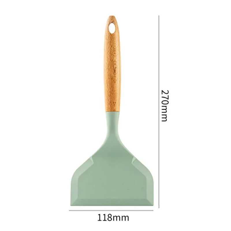 Spatule Silicone Large Résistante à la Chaleur pour Crêpes et Omelettes