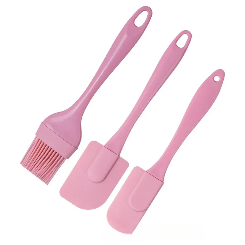 Set Spatules Silicone 3 Pièces - Ustensiles Pâtisserie Résistants
