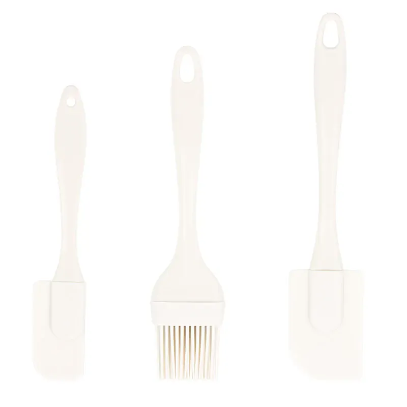 Set Spatules Silicone 3 Pièces - Ustensiles Pâtisserie Résistants