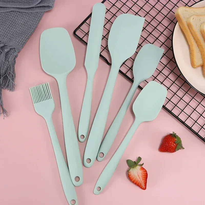 Set Spatules Silicone 6 Pièces Résistantes à la Chaleur pour Cuisine