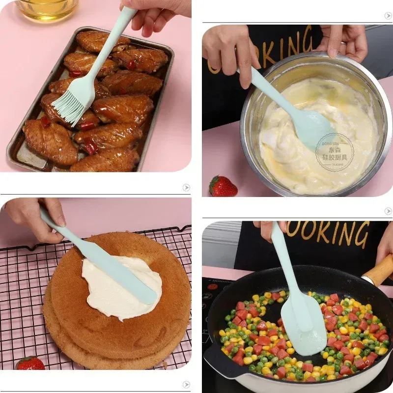 Set Spatules Silicone 6 Pièces Résistantes à la Chaleur pour Cuisine