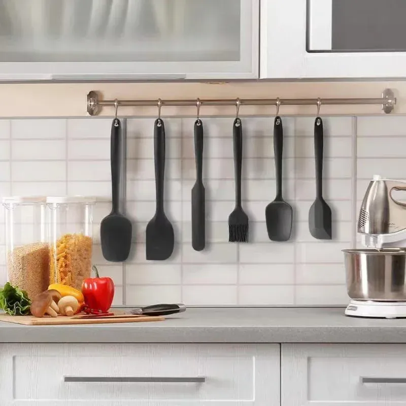 Set Spatules Silicone 6 Pièces Résistantes à la Chaleur pour Cuisine