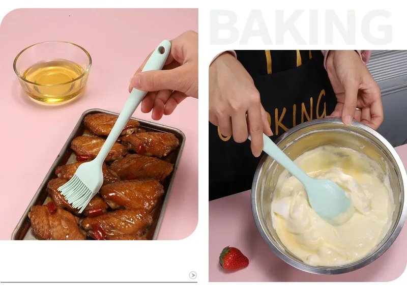 Set Spatules Silicone 6 Pièces Résistantes à la Chaleur pour Cuisine