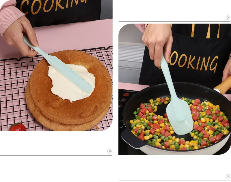 Set Spatules Silicone 6 Pièces Résistantes à la Chaleur pour Cuisine