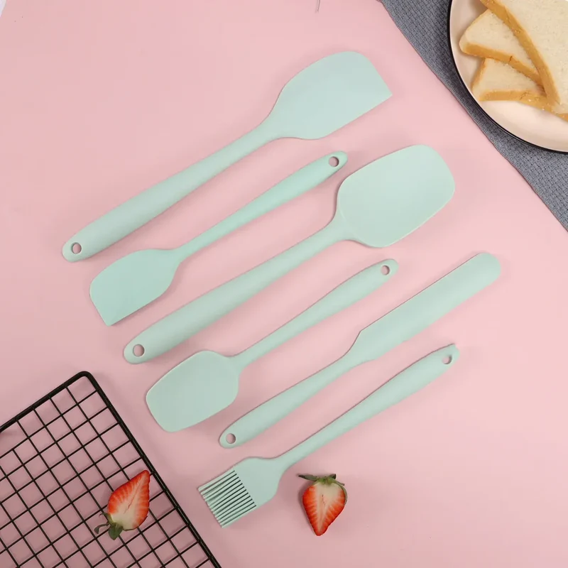 Set Spatules Silicone 6 Pièces Résistantes à la Chaleur pour Cuisine