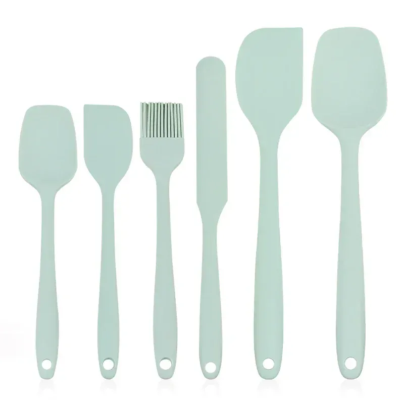 Set Spatules Silicone 6 Pièces Résistantes à la Chaleur pour Cuisine