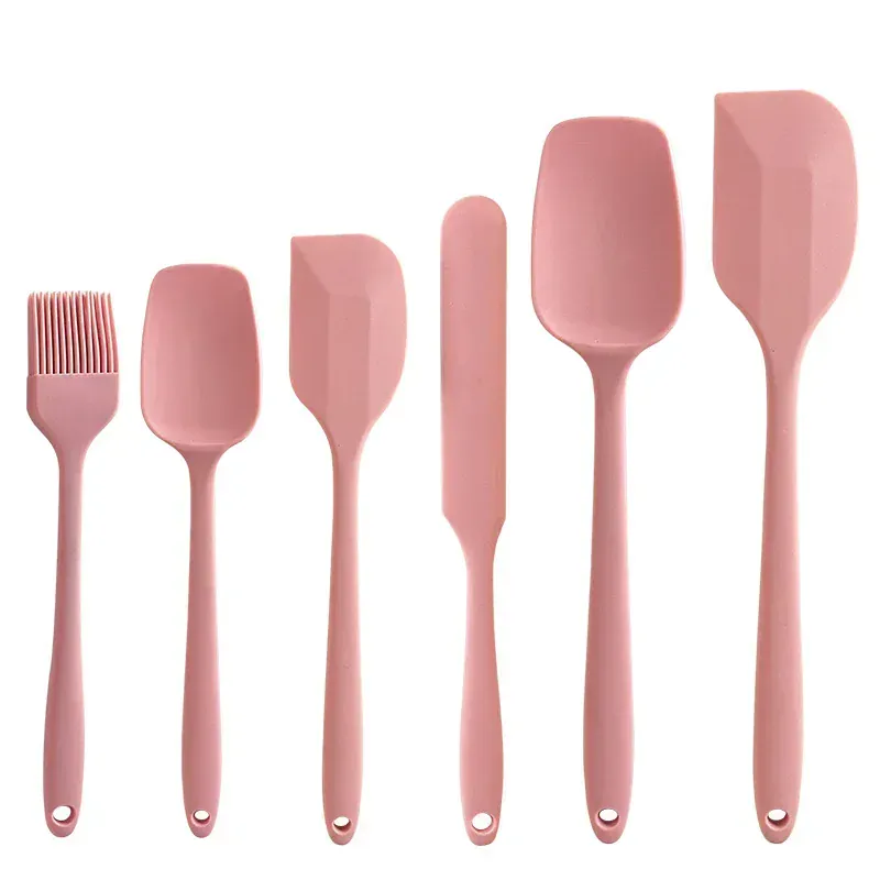 Set Spatules Silicone 6 Pièces Résistantes à la Chaleur pour Cuisine