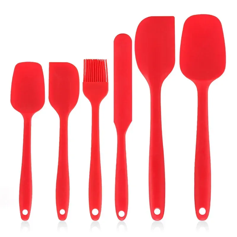 Set Spatules Silicone 6 Pièces Résistantes à la Chaleur pour Cuisine
