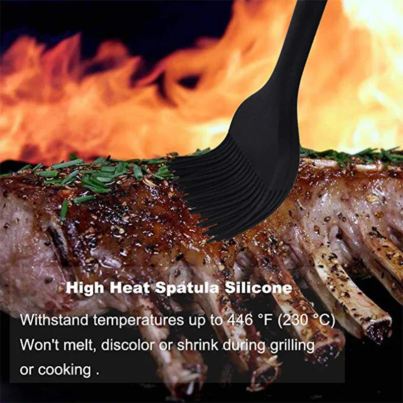 Set de 2/3 Spatules Silicone pour Barbecue et Pâtisserie