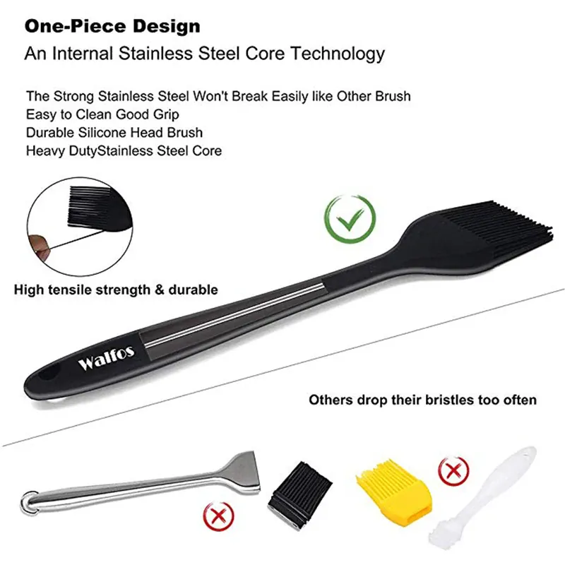 Set de 2/3 Spatules Silicone pour Barbecue et Pâtisserie