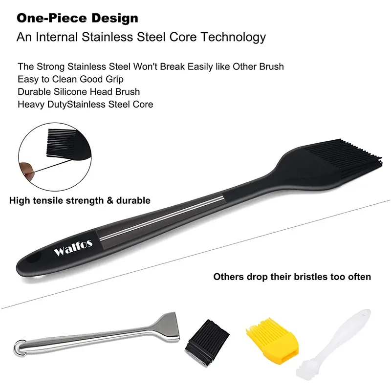 Set de 2/3 Spatules Silicone pour Barbecue et Pâtisserie