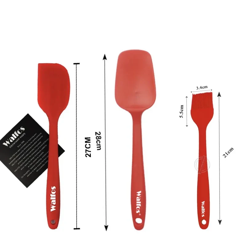 Set de 2/3 Spatules Silicone pour Barbecue et Pâtisserie