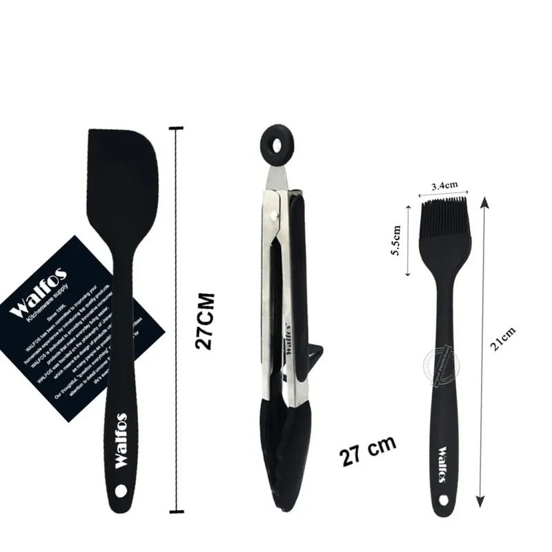 Set de 2/3 Spatules Silicone pour Barbecue et Pâtisserie