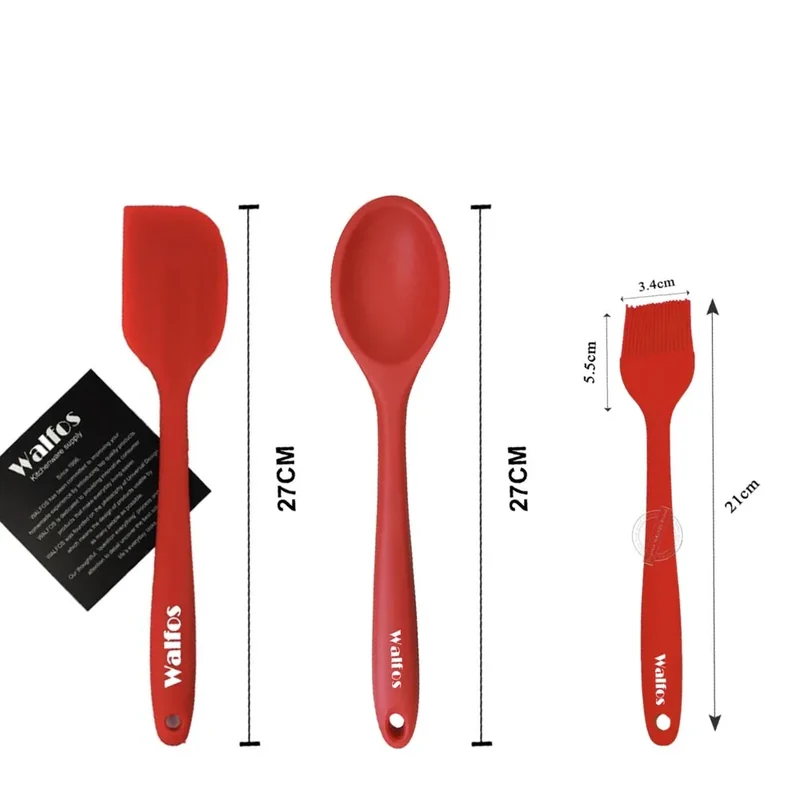 Set de 2/3 Spatules Silicone pour Barbecue et Pâtisserie