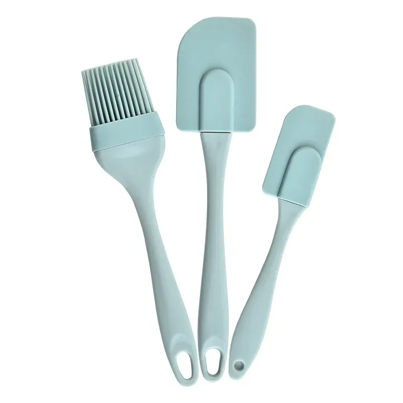 Set Spatules Silicone 3 Pieces Pâtisserie Résistantes à la Chaleur