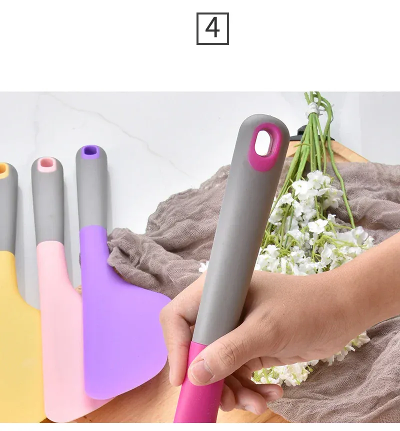 Spatule Silicone 34cm Résistante à la Chaleur pour Pâtisserie