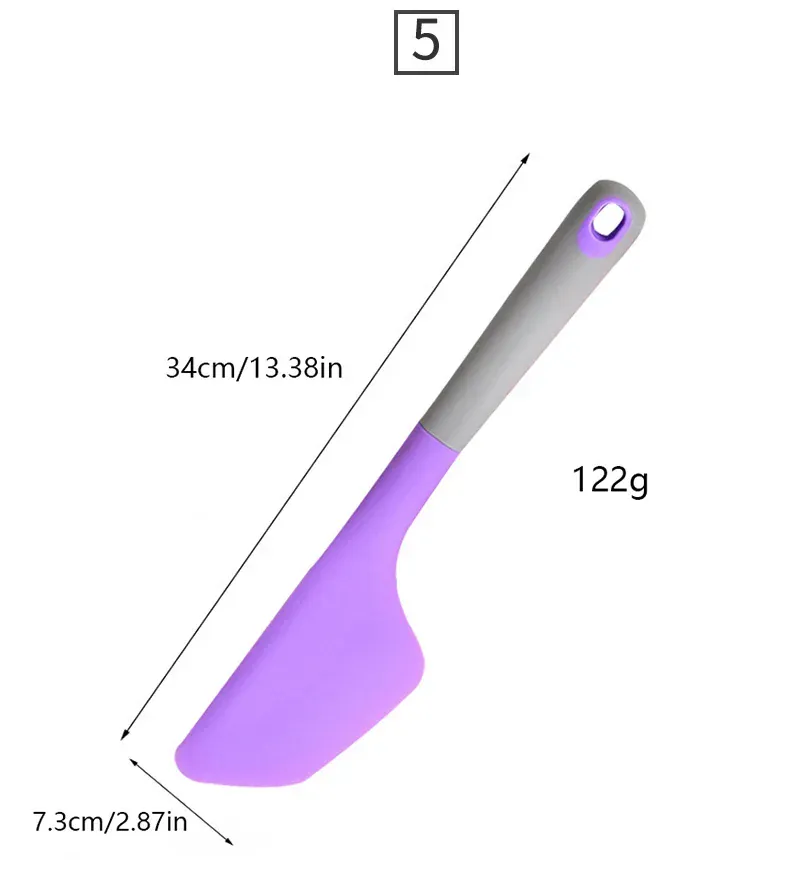 Spatule Silicone 34cm Résistante à la Chaleur pour Pâtisserie