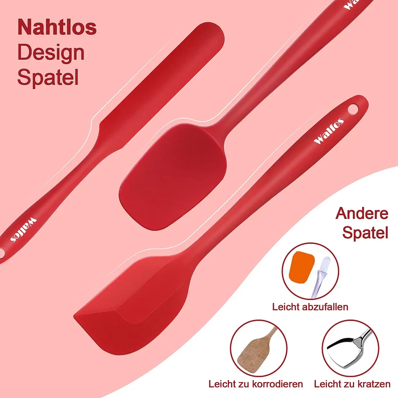 Set Spatules Silicone 5 pièces Résistantes à la Chaleur Pâtisserie