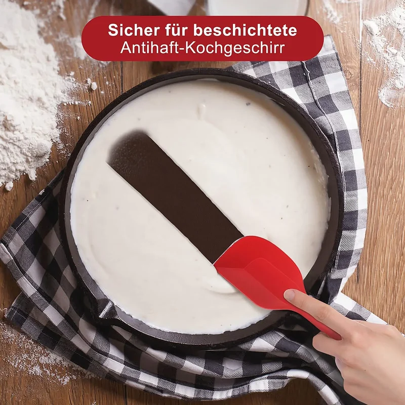 Set Spatules Silicone 5 pièces Résistantes à la Chaleur Pâtisserie