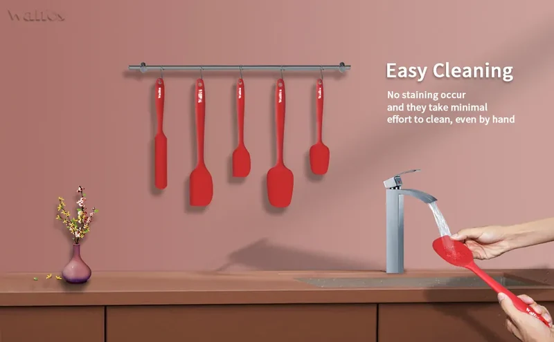 Set Spatules Silicone 5 pièces Résistantes à la Chaleur Pâtisserie