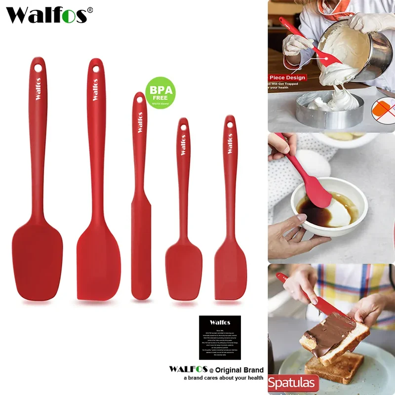 Set Spatules Silicone 5 pièces Résistantes à la Chaleur Pâtisserie