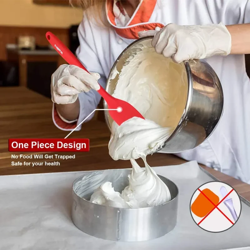 Set Spatules Silicone 5 pièces Résistantes à la Chaleur Pâtisserie