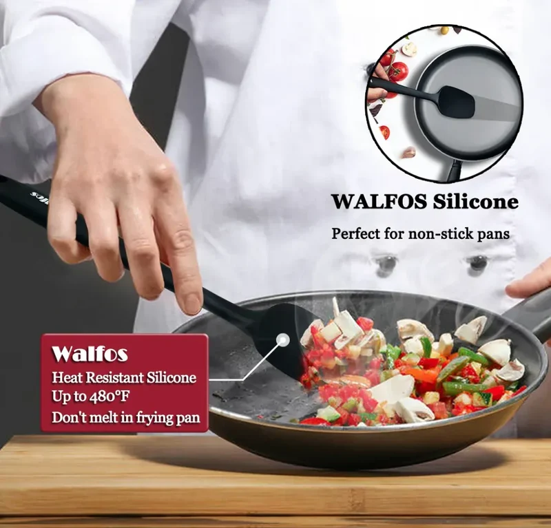 Set Spatules Silicone 5 pièces Résistantes à la Chaleur Pâtisserie
